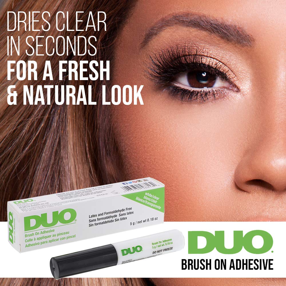 Pinceau ultra-fin de la colle à faux cils DUO pour une application précise