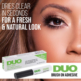 Pinceau ultra-fin de la colle à faux cils DUO pour une application précise