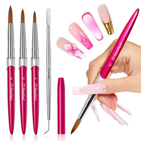 Pinceaux acryliques Beetles en utilisation pour nail art