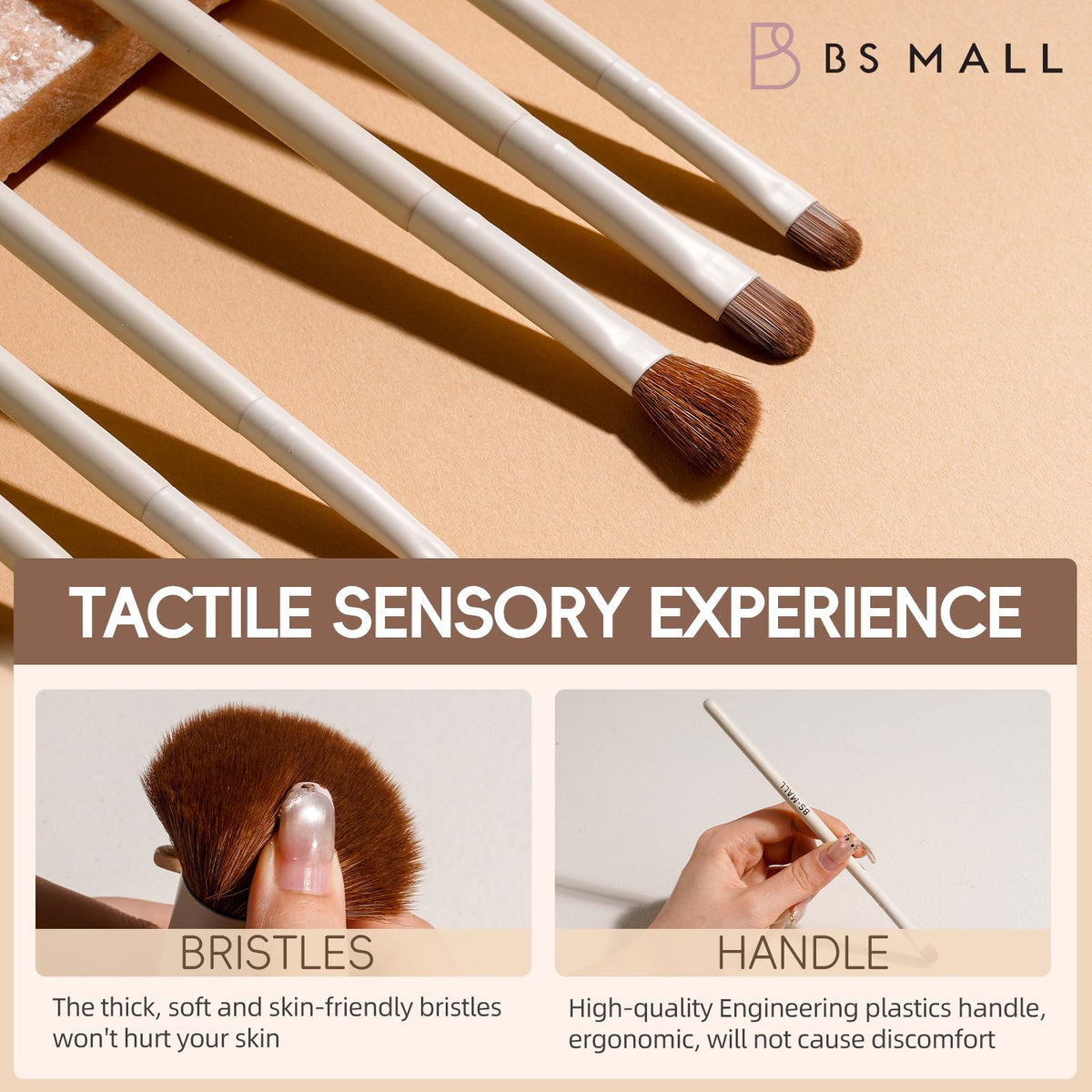 Pinceaux de maquillage BS-MALL avec sac de rangement