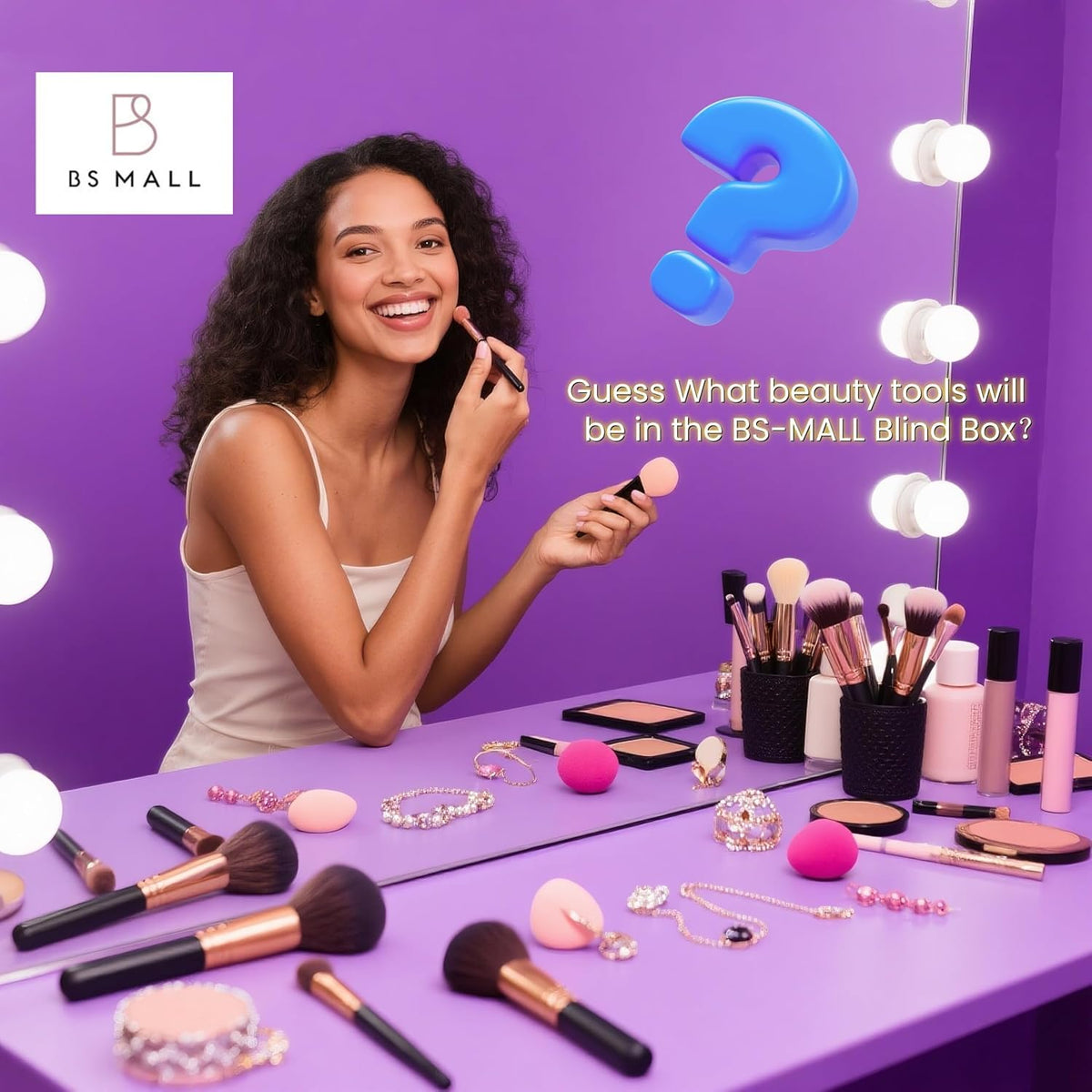 Pinceaux de maquillage BS-MALL en utilisation