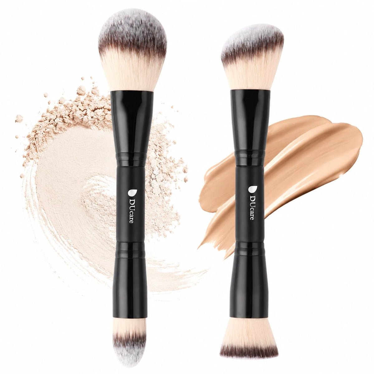 Pinceaux de maquillage DUcare ensemble de deux pinceaux à double embout