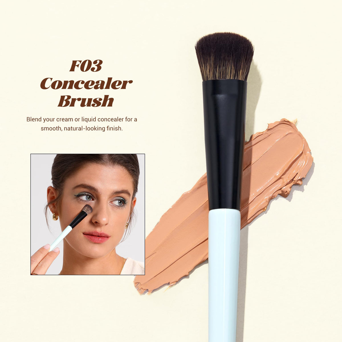 Pinceaux de maquillage Jessup en situation de maquillage