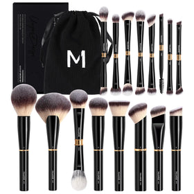 Pinceaux de maquillage MAANGE 18 pièces dans leur pochette noire