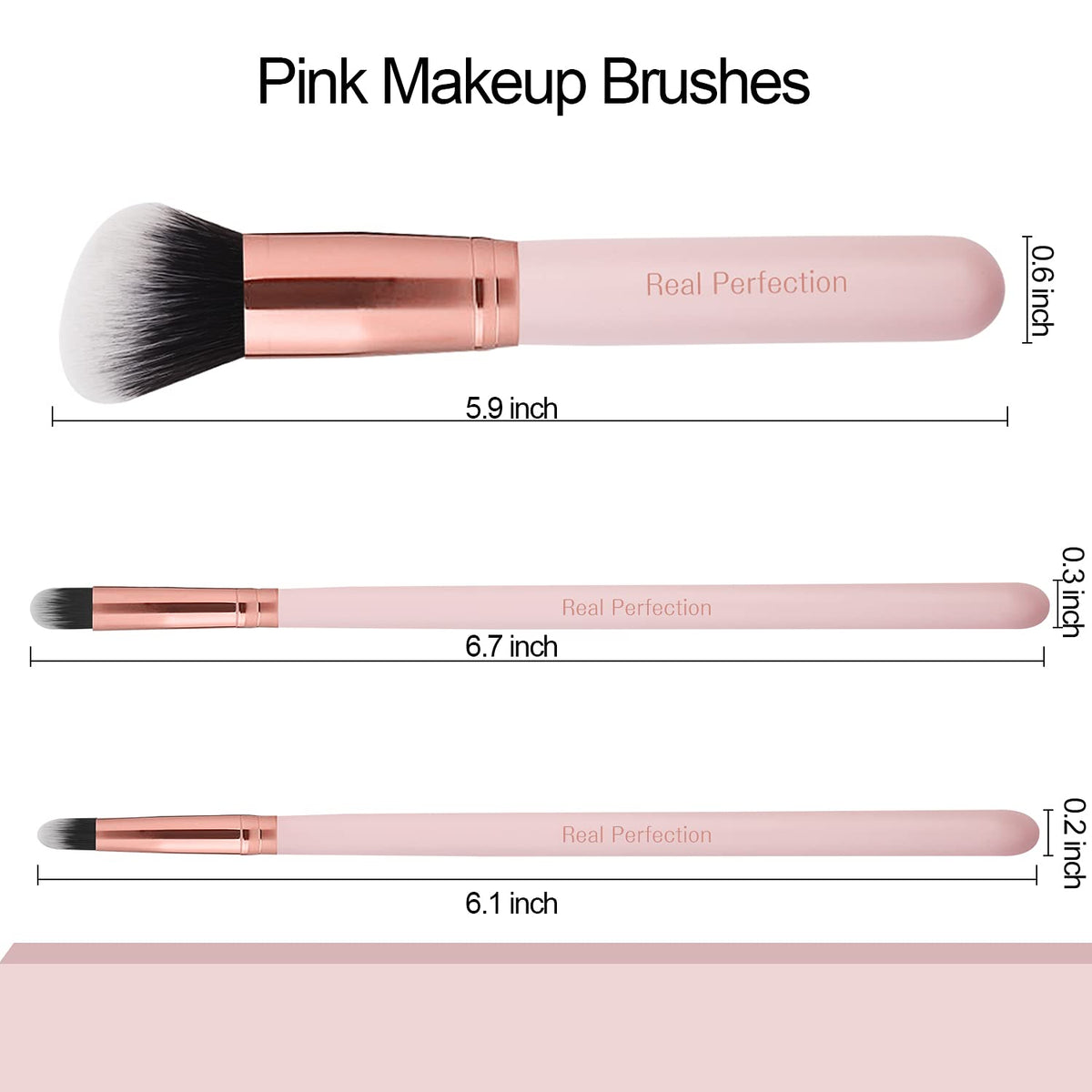 Pinceaux de maquillage Real Perfection pour application de fond de teint