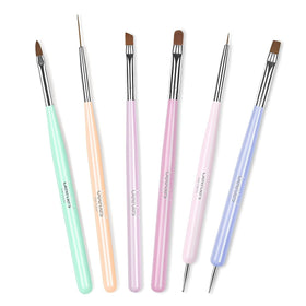 Pinceaux de nail art beetles Gel Polish, ensemble de 6 outils