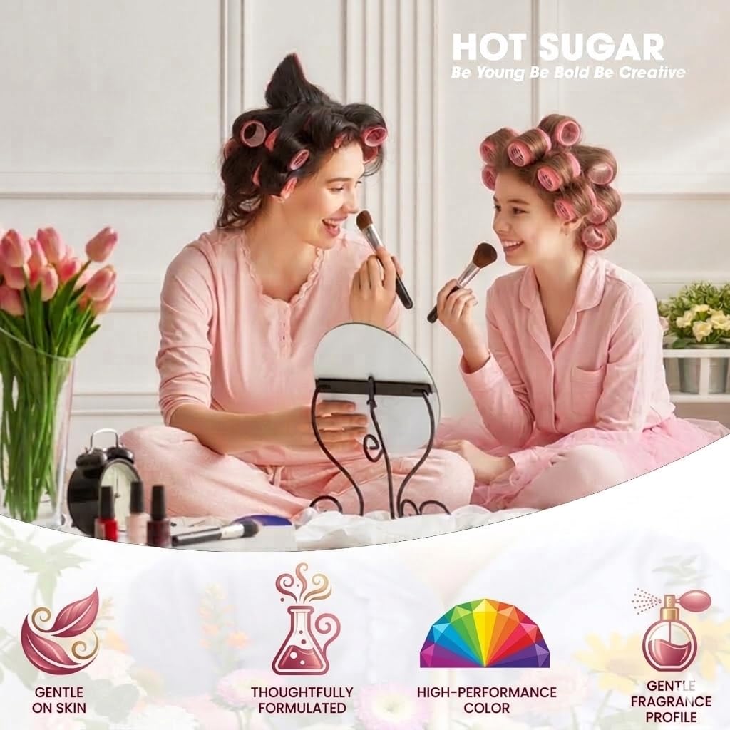 Pinceaux et accessoires du kit de maquillage Hot Sugar Violet Love