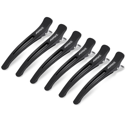 Pinces à cheveux AIMIKE noires, 4,3" de long, vue de face