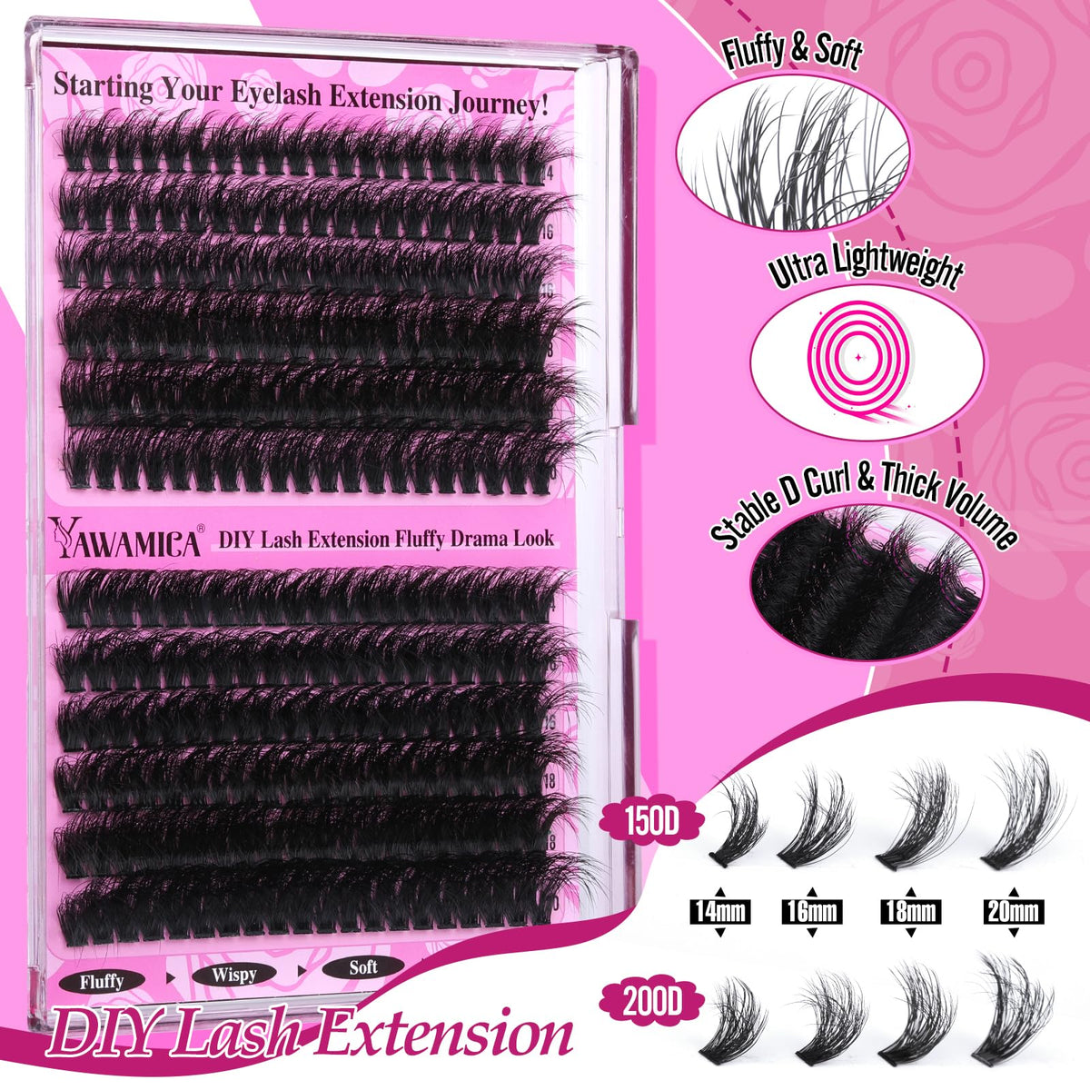 Pinces à cils du kit Yawamica