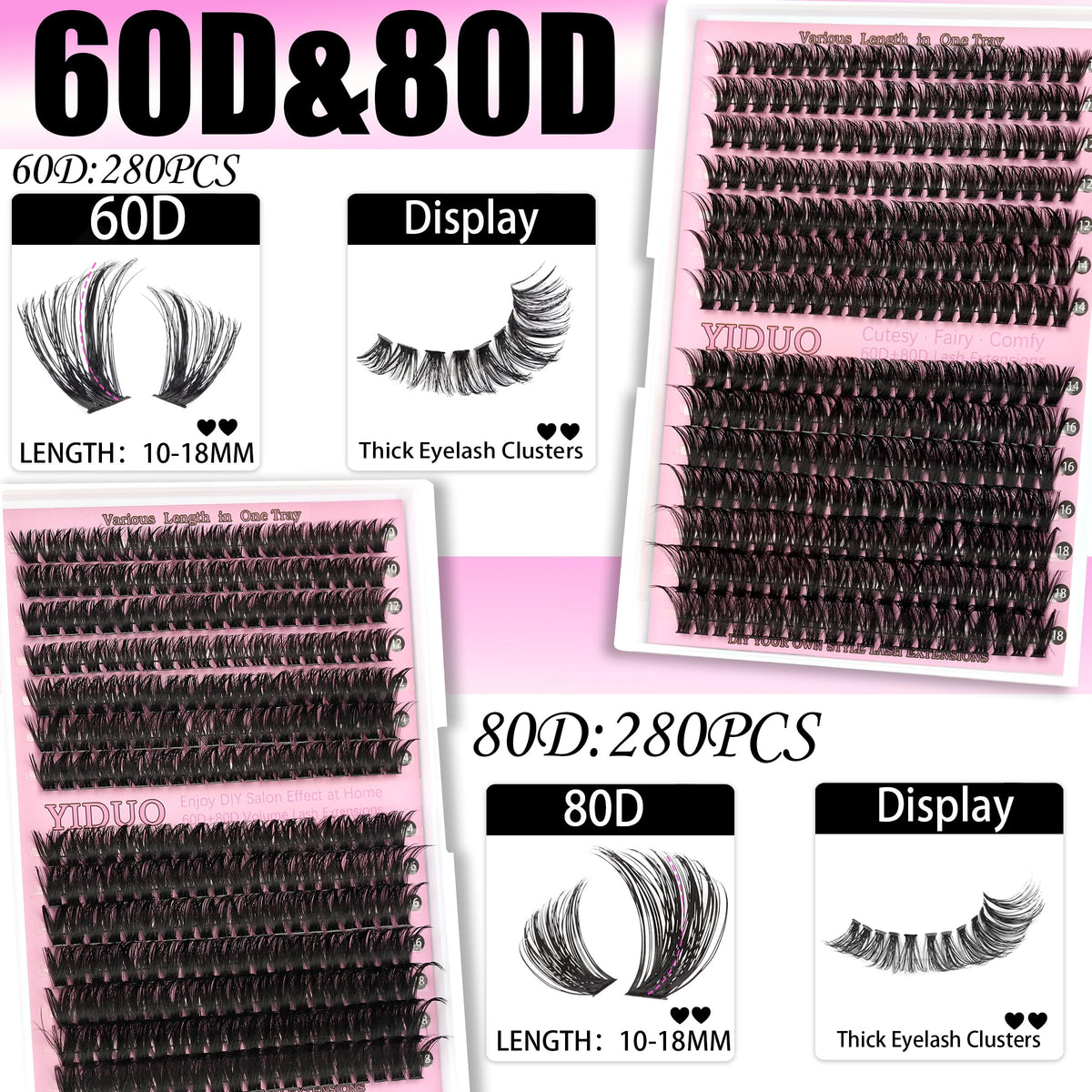 Pinces à cils incluses dans le kit YIDUO