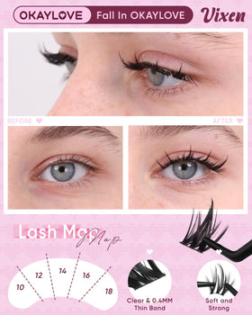 Pinces courbées incluses dans le kit de cils OKAYLOVE