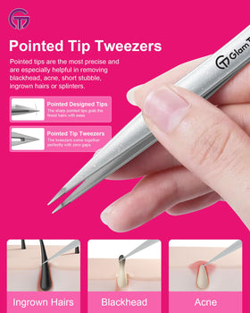 Pinces de précision GlamTweeler pour épilation des sourcils