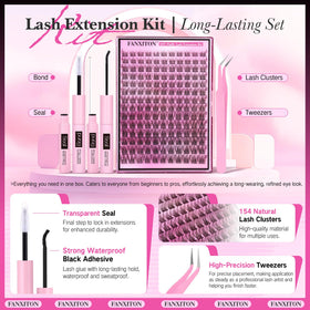 Pinces ergonomiques du kit d'extensions de cils FANXITON