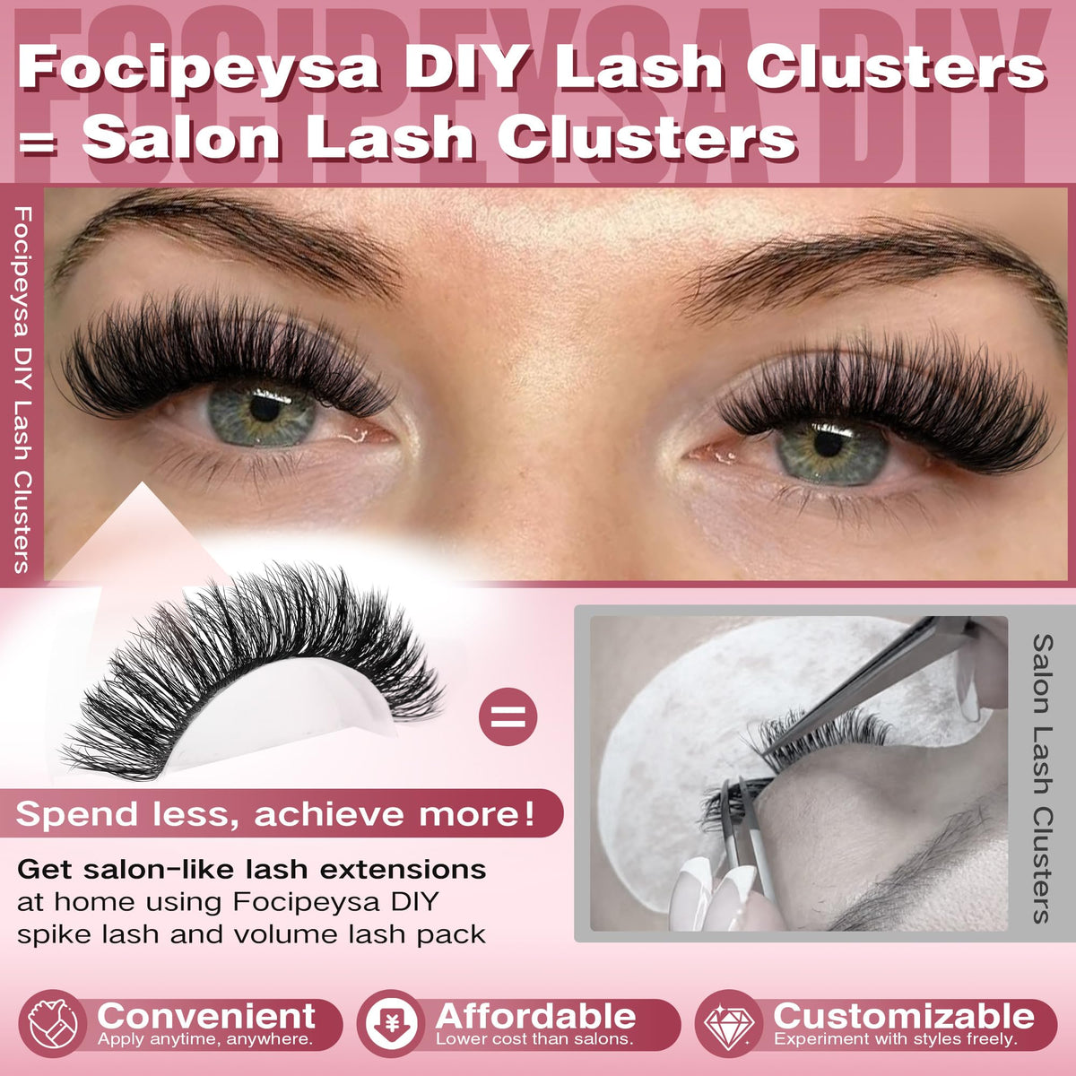 Pinces pour application de cils Focipeysa