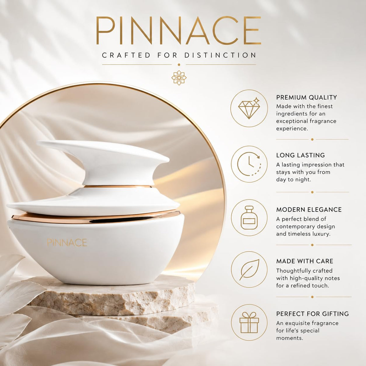 Pinnace Eau de Parfum Unisexe sur une table élégante