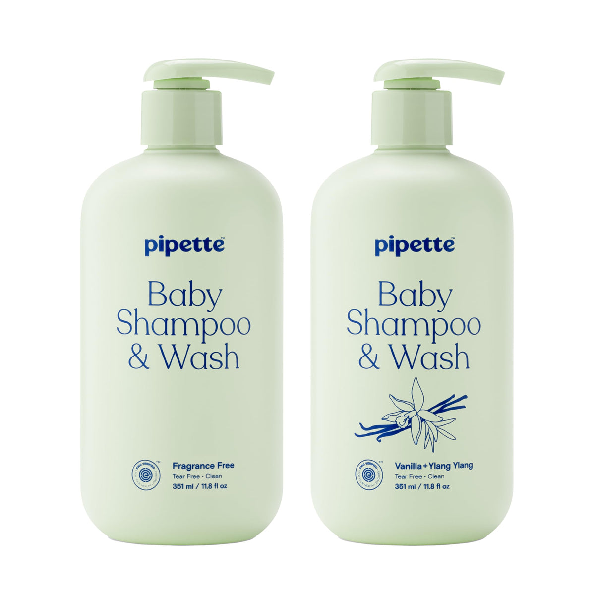 Pipette Duo de Shampoing + Gel Douche Bébé parfum vanille et ylang-ylang