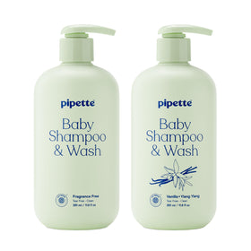 Pipette Duo de Shampoing + Gel Douche Bébé parfum vanille et ylang-ylang