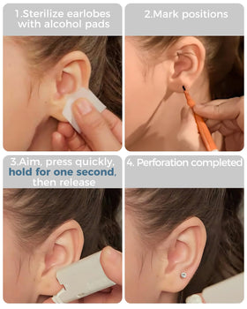 Pistolet à piercing d'oreilles SugarTang en acier inoxydable