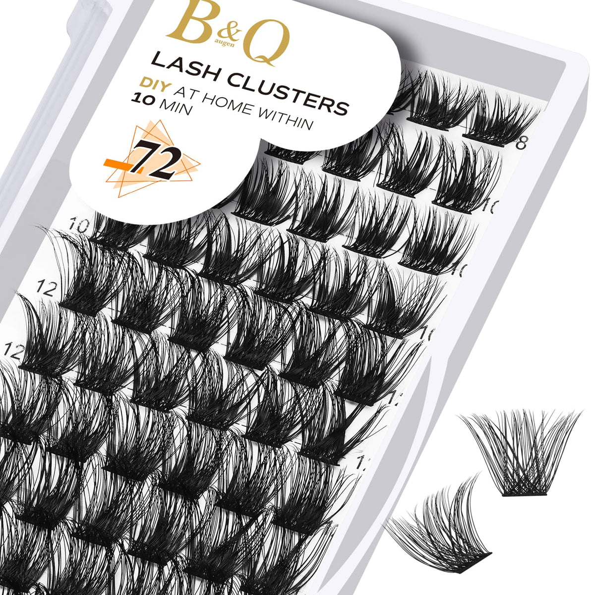 Plateau de 72 clusters d'extensions de cils B&Qaugen