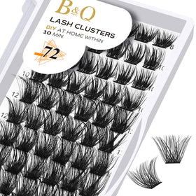 Plateau de 72 clusters d'extensions de cils B&Qaugen