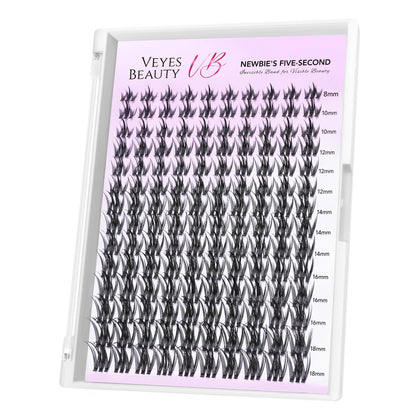 Plateau de faux cils en bouquets VEYESBEAUTY avec bande fine