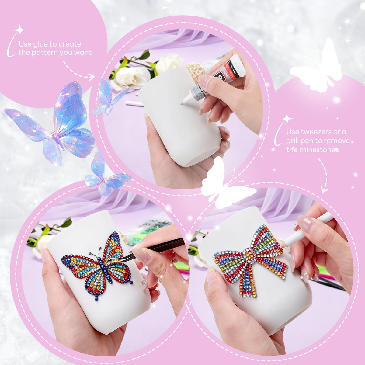 Plateaux de tri pour strass dans le kit VISRIE