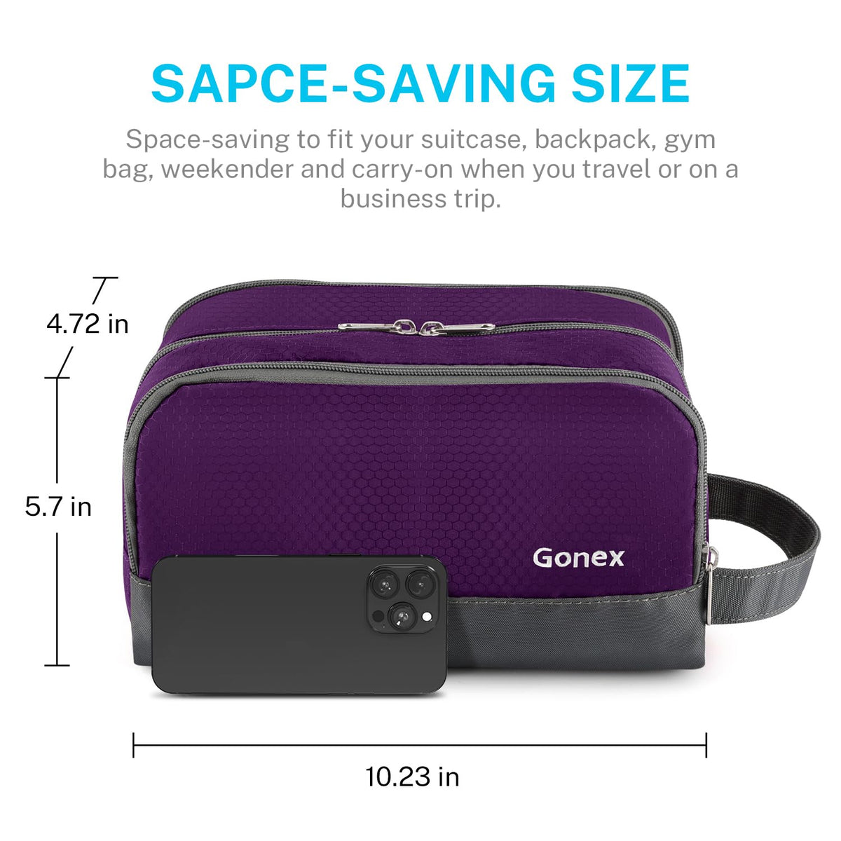 Poche en mesh zippée de la trousse Gonex pour petits accessoires