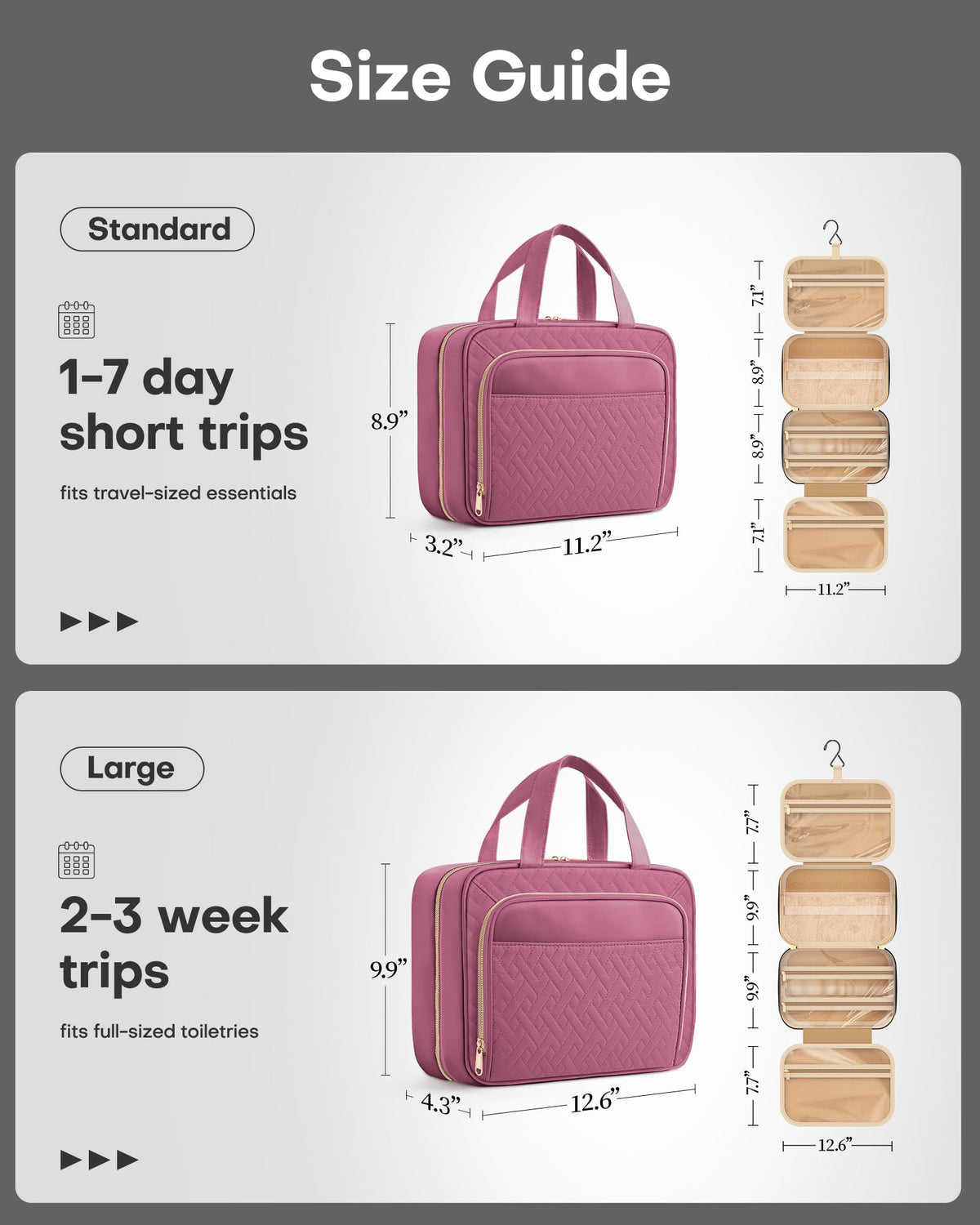 Poche transparente de la trousse de toilette HOTOR