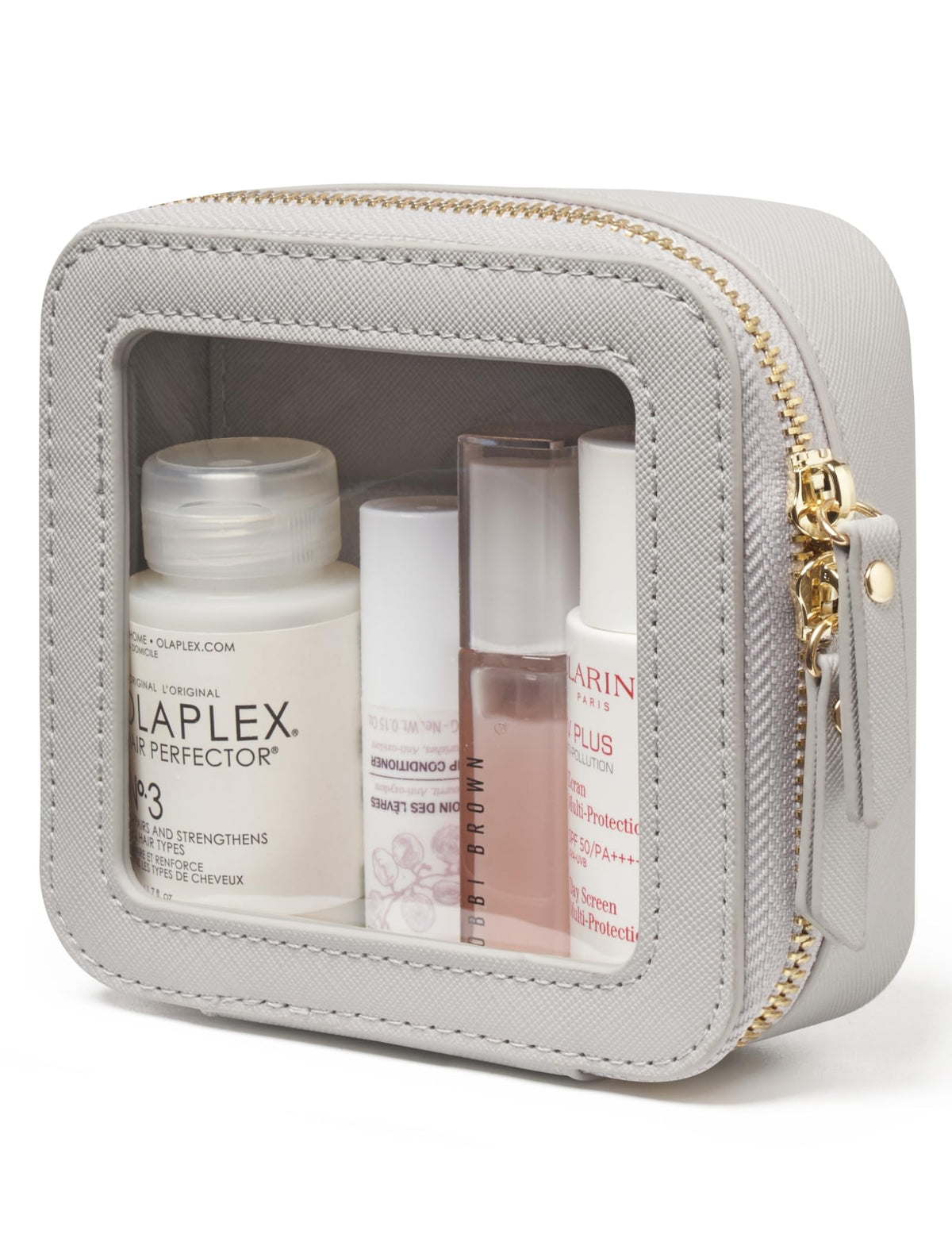 Pochette Cosmétique Popvibe en cuir blanc vue de face