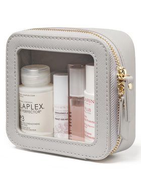 Pochette Cosmétique Popvibe en cuir blanc vue de face