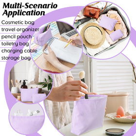 Pochette de maquillage Huhumy sur un fond esthétique avec des cosmétiques