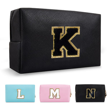 Pochette de maquillage personnalisée ChaoGreat lettre K vue de face