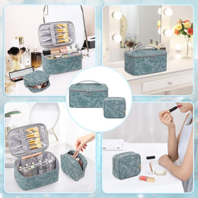 Pochette OCHEAL pour cosmétiques avec rouge à lèvres et pinceaux