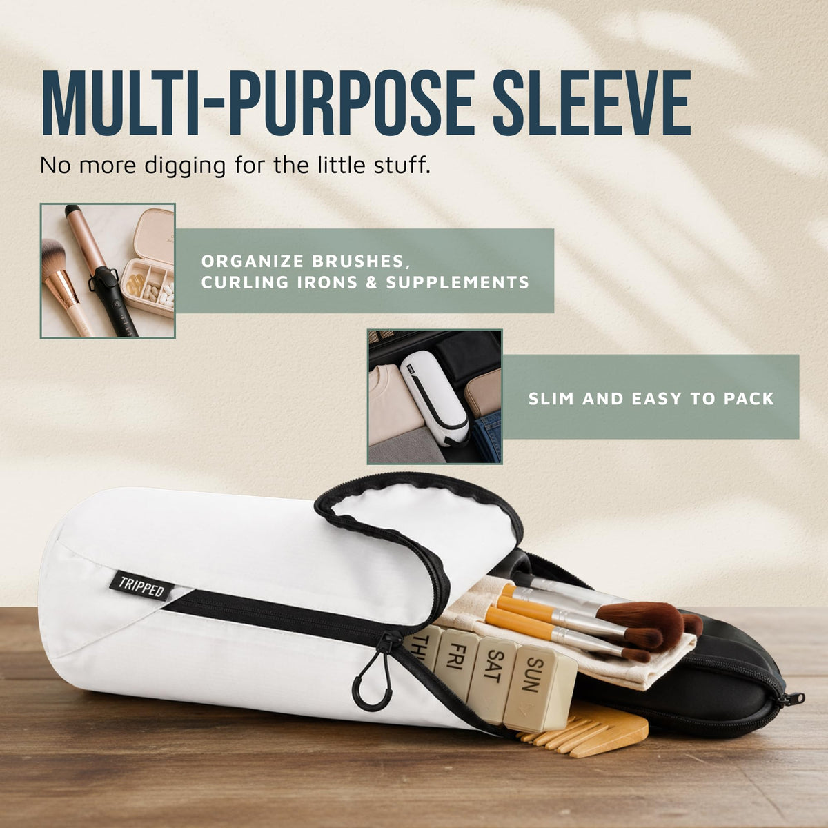 Pochette organisatrice du set TRIPPED avec accessoires