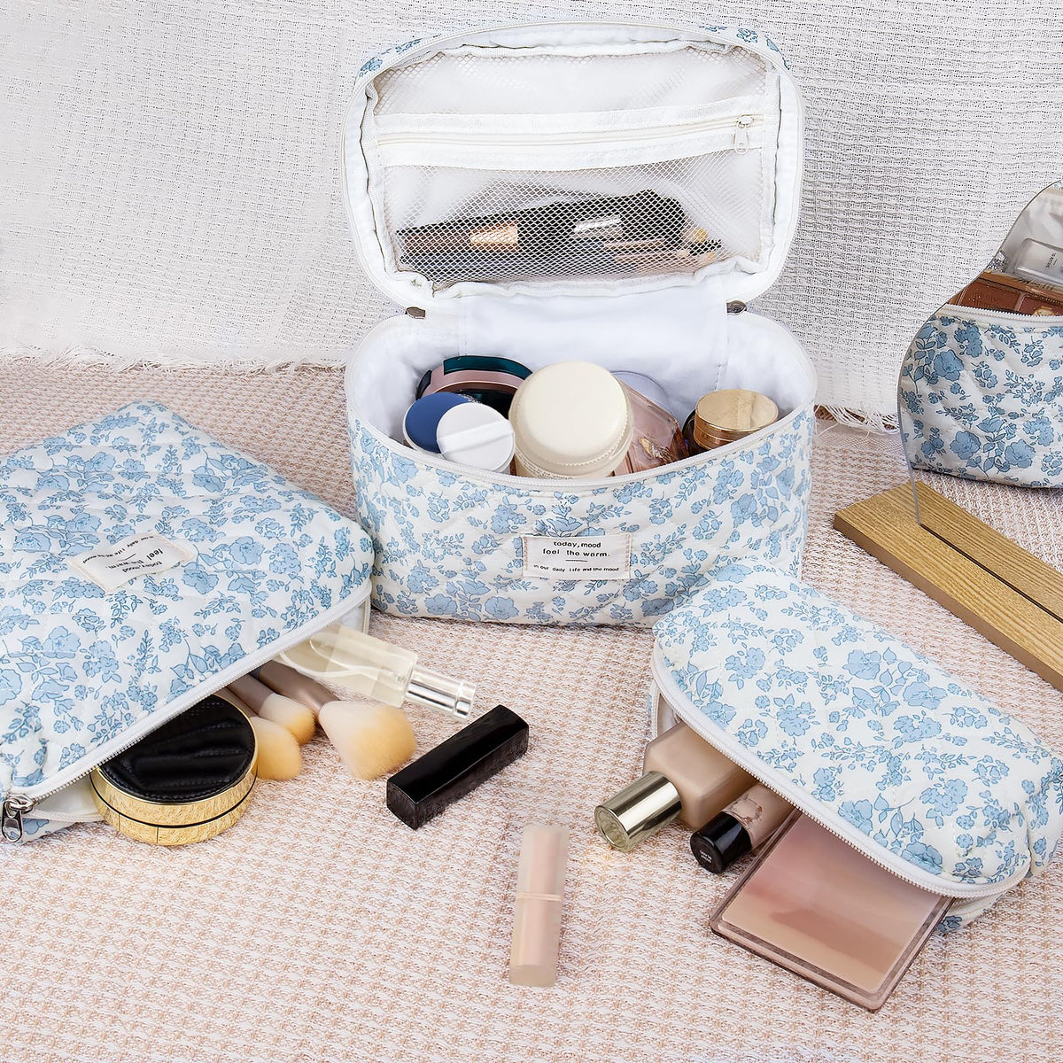 Pochette petite taille Gosect en coton rose