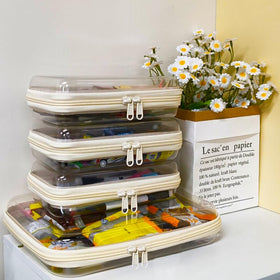 Pochettes de rangement WELPIRT sur une coiffeuse
