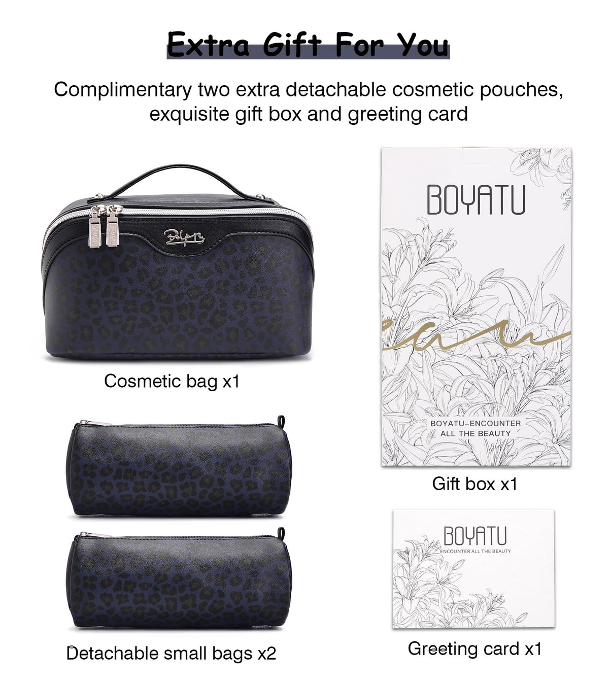 Pochettes détachables de la trousse de maquillage BOYATU