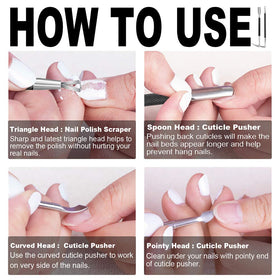 Poignée antidérapante des outils à cuticules GA&EN, vue latérale