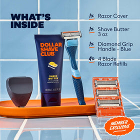 Poignée de rasoir Dollar Shave Club avec grip diamant