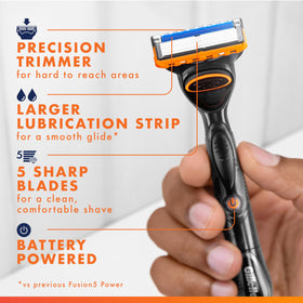 Poignée du rasoir Gillette Fusion5 Power avec bouton d'alimentation