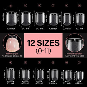 Pointes d'ongles AILLSA avec divers accessoires de manucure