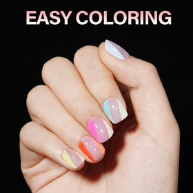 Pointes d'ongles AILLSA carrées extra courtes en gel, vue de côté