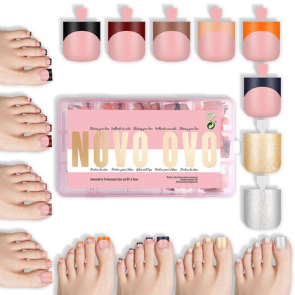 Pointes d'ongles artificiels NOVO OVO couleur pastel vue avant