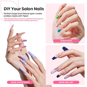 Pointes d'ongles en gel souple de différentes tailles dans le kit
