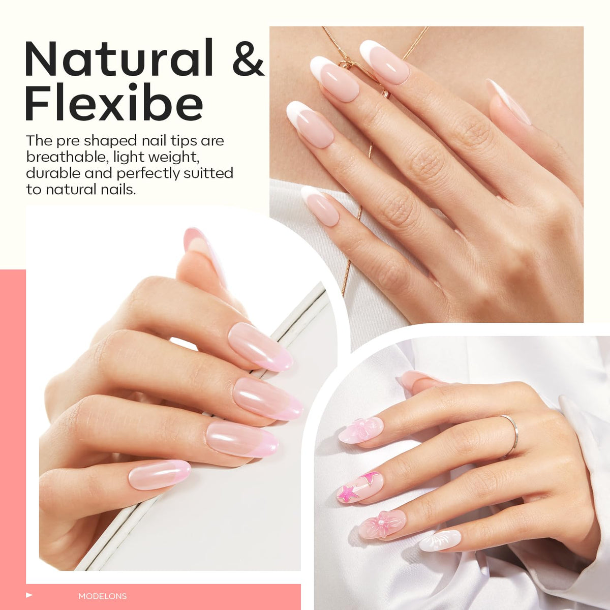Pointes d'ongles ovales du Kit de Gel à Ongles modelones