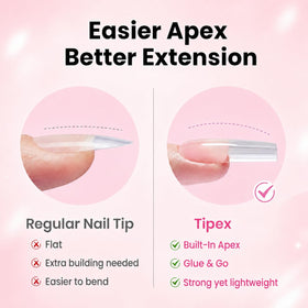 Pointes d'ongles pré-sculptées en différentes tailles dans le kit
