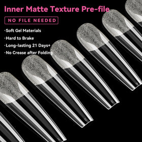Pointes d'ongles XXL avec texture mat UNA GELLA