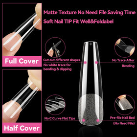 Pointes de faux ongles transparentes UNA GELLA