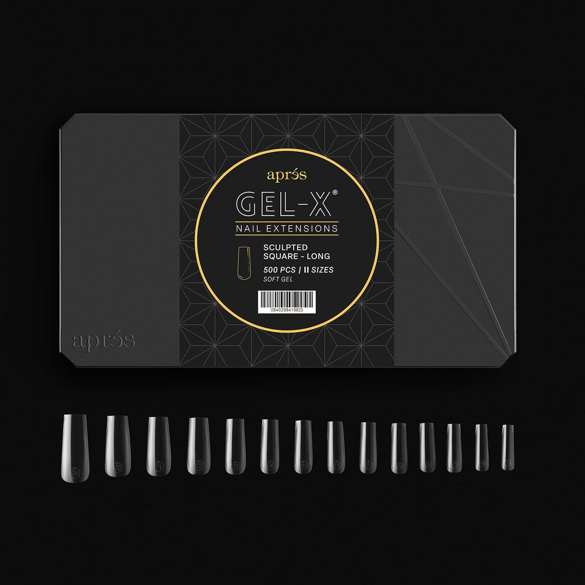 Pointes Gel-X APRÉS en taille 9, présentation sur fond blanc