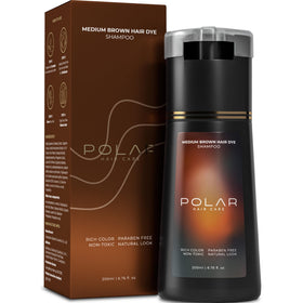 POLAR HAIR CARE shampooing colorant brun moyen 340g vue de face